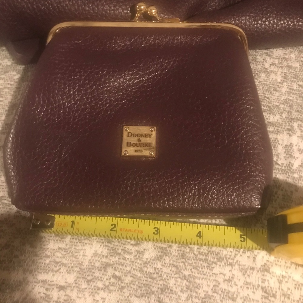 Dooney & Bourke dark brown bag & change purse.
